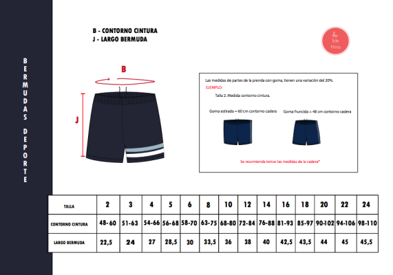 medidas pantalón corto padilla