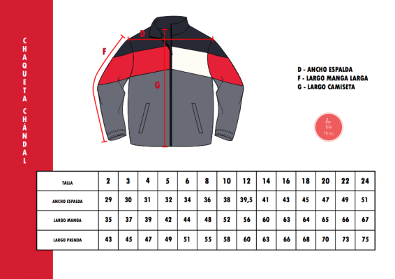 Chaqueta Chandal suelta CEIP Ntra Sra de los Dolores