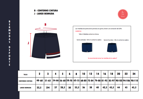 Tallas Pantalón Corto Salesianos Carabanchel