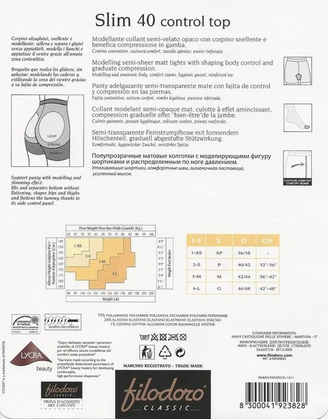 Panty FILODORO Slim 40 Control Top