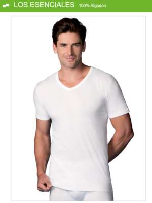 Camiseta algodón cuello pico ABANDERADO Art 508
