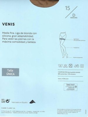 Media Liga encaje Marie Claire VENIS antes CHERIE licra 15 Den Ref 4486