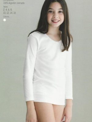 Camiseta niña m/larga afelpada PUNT NOU Ref 7010