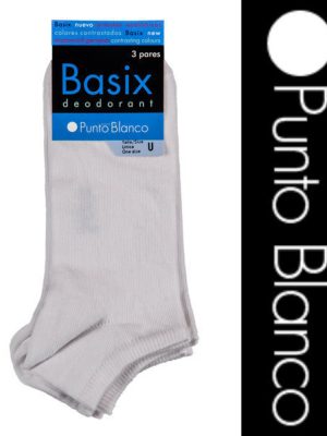 Lote 3 Calcetines invisibles PUNTO BLANCO ref 14879